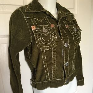 True Religion Jimmy Big T Corduroy Jacket Sz Lge